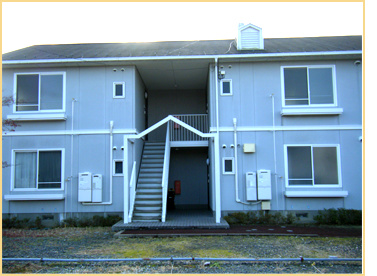 大崎市賃貸アパートクレリア３番館の外観写真です。