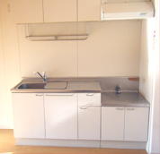 キッチンです。ガスは都市ガスです。