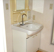 シャワー付き洗面台です。